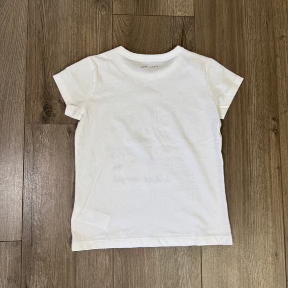 Crewcuts by J.Crew Short Sleeve NYC Graphic T-Shirt Girls S White Pink Crew Neck - Picture 4 of 6